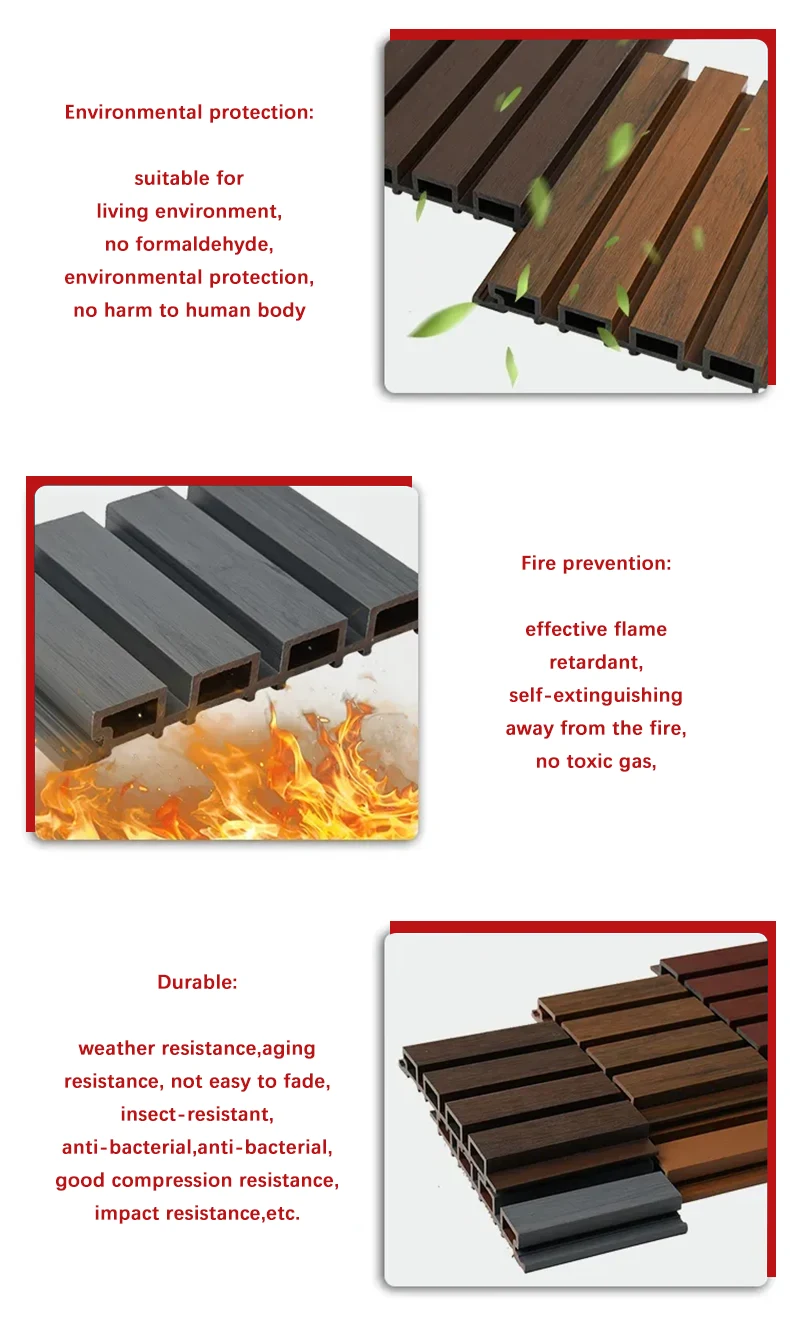 Anti-Scratch Composite Wooden Outdoor WPC Wall Panel